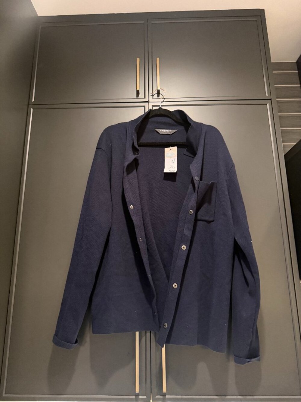 Primark Navy Textured Snap Front Overshirt Shirt Jacket NWT M